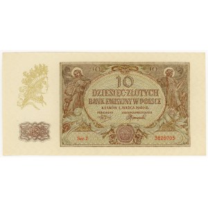 10 zlotych, 1940, J series