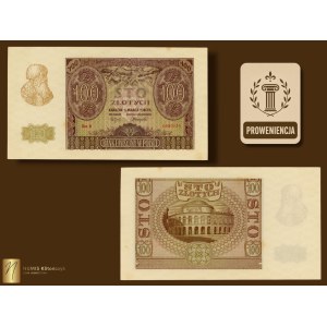 100 zlotych, 1940, Series B, original print, not ZWZ!! ex.WCN