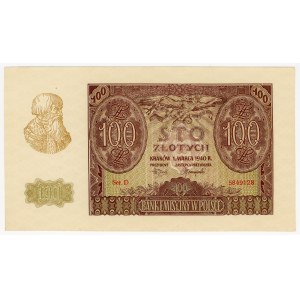 100 Złoty 1940, Serie D,