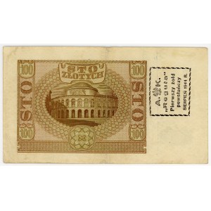 100 zlotych, 1940, Series D, A.K. stamp, Reguła, First Insurgent Pay, August 1944, WCN copy