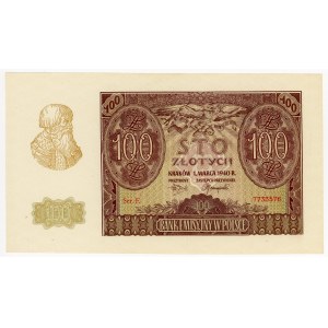 100 zlotych, 1940, Series E
