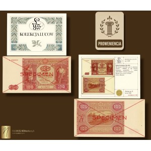 100 złotych 1946, seria A 8900000 / A 1234567, SPECIMEN, Kolekcja LUCOW