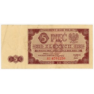5 zlotych, 1948, AU series
