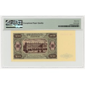 20 złotych 1948, seria HM, PMG 64 EPQ