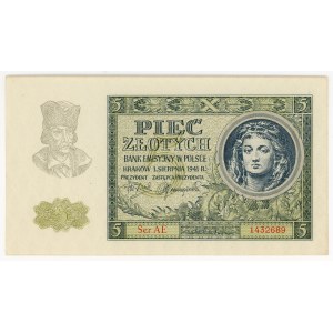 5 zlotych, 1941, AE Series