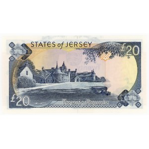Wyspa Jersey, 20 funtów, niski numer seryjny LC 000566