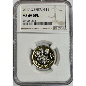 Großbritannien, 1 Pfund 2020, NGC MS 69 DPL, 2. höchste Bewertung