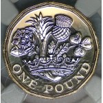 Großbritannien, 1 Pfund 2020, NGC MS 69 DPL, 2. höchste Bewertung