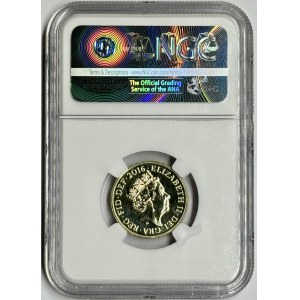 Großbritannien, 1 Pfund 2016, Das letzte runde Pfund, NGC 69 DPL, ERSTAUSGABEN