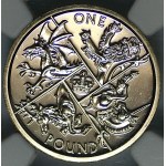 Großbritannien, 1 Pfund 2016, Das letzte runde Pfund, NGC 69 DPL, ERSTAUSGABEN