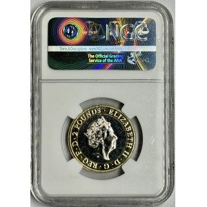 United Kingdom, 2 pounds, 2016, Tragedy, William Shakespeare, NGC MS 67, FIRST RELEASES