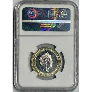 United Kingdom, 2 pounds, 2016, Comedy, William Shakespeare, NGC MS 67, FIRST RELEASES
