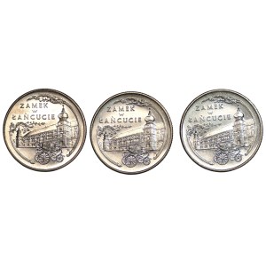 20,000 zlotys, 1993, Łańcut Castle, set of 3 coins