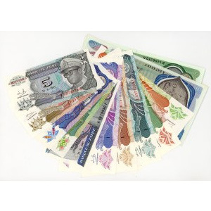 Zaire, various denominations and series, set of 12