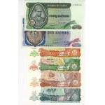 Zaire, various denominations and series, set of 12