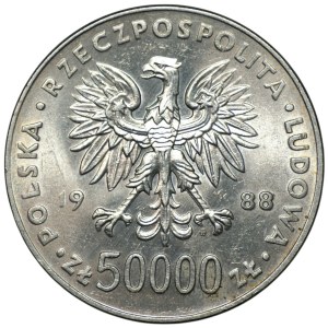50 000 zlotys, 1988, Józef Piłsudski