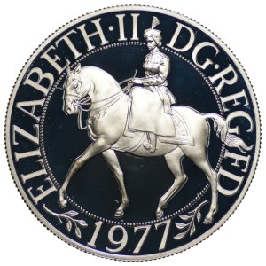 Wielka Brytania, Elżbieta II 25 pensów 1977, srebro 925, 28,28 g.