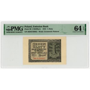 1 zloty, 1941, BD series, PMG 64 EPQ