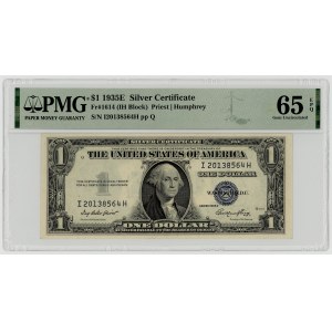 USA, 1 dolar 1935 E, seria I 20138564H, Priest│Humphrey, PMG 65 EPQ