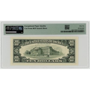 USA, 10 dolarów 1995, seria zastępcza F 03268627 ★, Atlanta (FW), Withrow│Rubin, PMG 66 EPQ