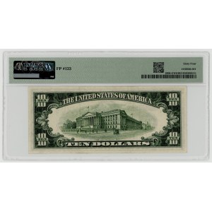 USA, $10, 1934 C, Series E, 51563619 B, Richmond, Julian│Vinson, PMG 64 EPQ