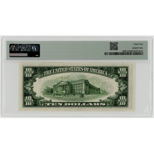 USA, $10, 1934 A, Series F 85287068 A, Atlanta, Julian│Morgenthau, PMG 64