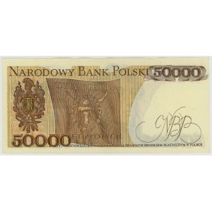 500 zlotych, 1982, altered to read 50,000 zlotys, GA series, COUNTERFEIT