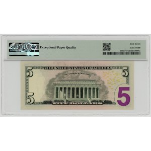 USA, 5 dolarów 2017 A, seria PF 15977951 A, Atlanta (FW), Carranza│Mnuchin, PMG 67 EPQ