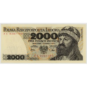 2,000 zloty, 1979, rare AS series