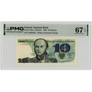 10 złotych 1982, seria C, PMG 67 EPQ