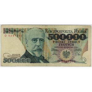 500.000 złotych 1990, seria D 0241376