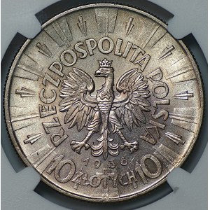 10 zlotych, 1936, Józef Piłsudski, NGC MS 62