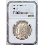 10 zlotych, 1935, Józef Piłsudski, NGC MS 62