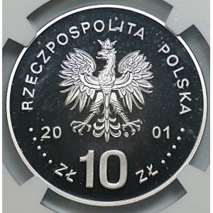 10 zlotych, 2001, Jan III Sobieski, NGC PF 69 ULTRA CAMEO, 2-GA MAX NOTA