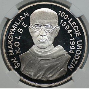 300,000 zlotys, 1994, Saint Maximilian Kolbe, NGC PF 69 ULTRA CAMEO, 2-GA MAX NOTA