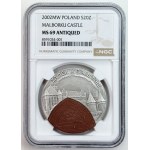 20 zlotych 2002, Malbork Castle, NGC MS 69 ANTIQUED, 2-GA MAX NOTA