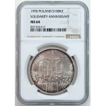 100,000 zlotys, 1990, Solidarity, Type B, NGC MS 64