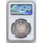 100,000 zlotys, 1990, Solidarity, Type A, NGC MS 66