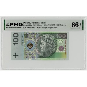 100 zlotys 1994, série JO, PMG 66 EPQ