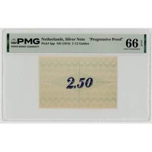 Paesi Bassi, 1/2 gulden ND (1914), Silver Note, Zilverbon, Progressive Proof PMG 66 EPQ