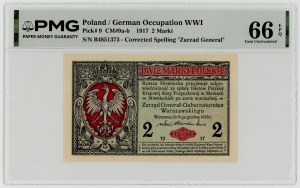 2 marki polskie 1916, seria B, 