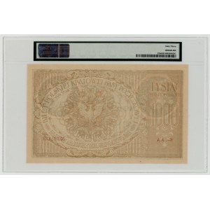 1.000 marek polskich 1919, Ser. AA, numeracja 6 cyfrowa, PMG 63
