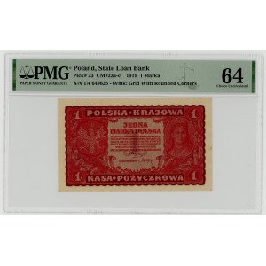 1 marka polska 1919, I serja A, PMG 64