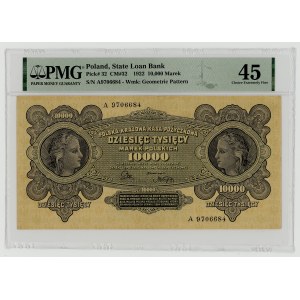 10.000 marek polskich 1922, seria A, PMG 45