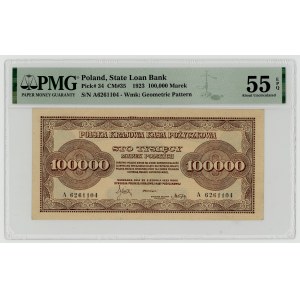100.000 marek polskich 1923, seria A, PMG 55 EPQ