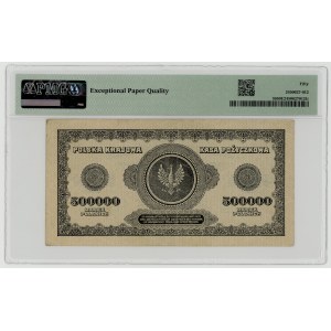 500.000 marek polskich 1923, seria I, PMG 50 EPQ
