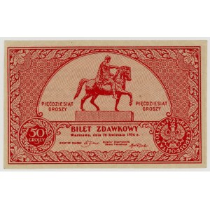 50 groszy 1924, Bilet zdawkowy