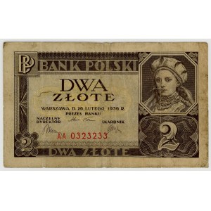 2 złote 1936, seria AA 0323233