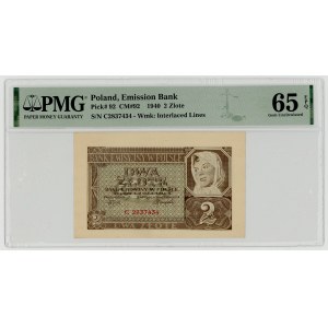 2 złote 1940, seria C, PMG 65 EPQ