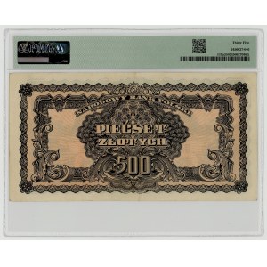 500 złotych 1944, seria BA, obowiązkowe, PMG 35